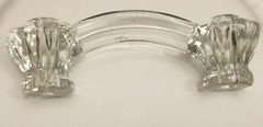 2 Crystal CLEAR Glass Cabinet Pulls Drawer Handles Hardware Victorian Style