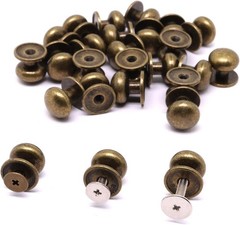 Mini Drawer Pulls, Metal Round Mini Knobs Handles Diameter 0.47inch for Jewelry