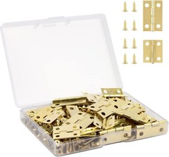 Versatile 70PCS Mini Hinges & Screws Set – Perfect for Retro Jewelry Box Making