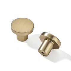 30 Pack Champagne Bronze Cabinet Knobs – 1-1/5 Inch Satin Brass Round Drawer …