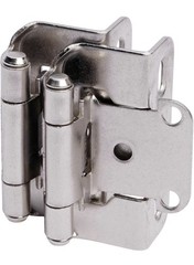 40 Pcs 1/2″ Overlay Brushed Nickel Self Closing Semi Wrap Cabinet Hinges 20-pair