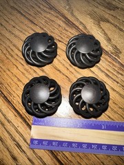 4 Round Drawer/Door Pull Knobs Cabinet Handles Used Elegant Twisted Metal
