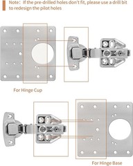 BIG SALE 4x/8x Hinge Repair Plate Stainless Steel Bracket Kit 3.54 x 3.54 inches