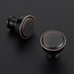 30 Pack Oil Rubbed Bronze Kitchen Cabinet Knobs Single Hole Round Dresser Kno…