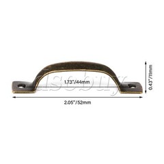 40 x Jewelry Box Door Drawer Mini Arched Pull Handle Bronzy Hardware 52x11mm