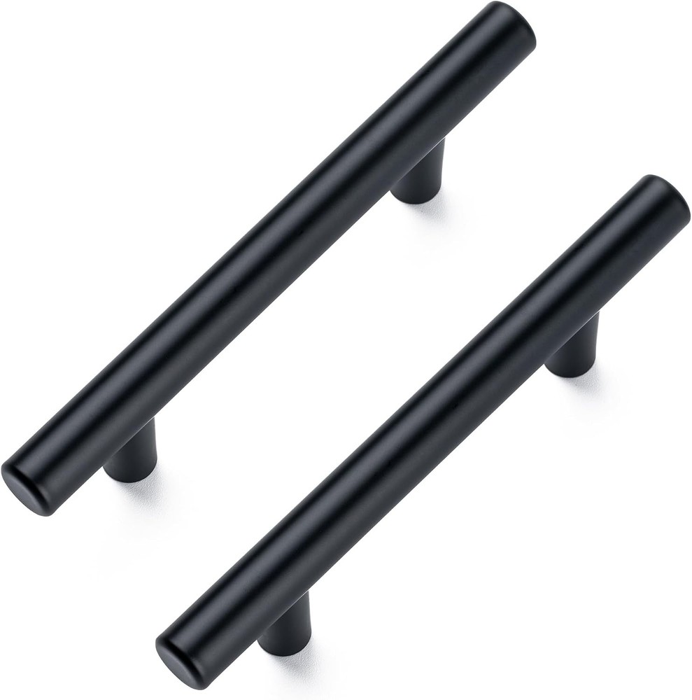 10 Pack Cabinet Pulls Matte Black Stainless Cabinet Handles, for Kitchen and