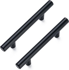 10 Pack Cabinet Pulls Matte Black Stainless Cabinet Handles, for Kitchen and