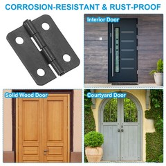 10 x Small Butt Hinges 3/4 Inch Mini Jewelry Box Hinge with Screw Black