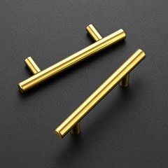 Elegant Brushed Brass Cabinet Handles – 5″ Length, 3 Pack for Modern Homes