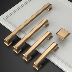 10 Pack 5 Inch128mm Champagne Bronze Kitchen Cabinet Handles Brushed Brass Cab