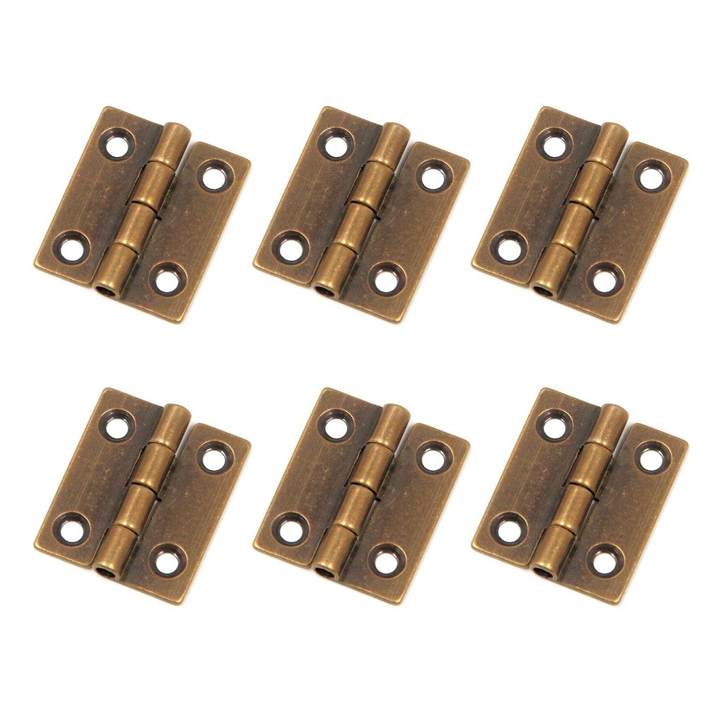 Small Hinges for Wooden Box,1 Inch Mini Hinge with Mounting Screws Butt