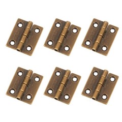 Small Hinges for Wooden Box,1 Inch Mini Hinge with Mounting Screws Butt