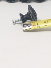 10 Bullseye Cabinet Drawer pulls Black W Mounting Screws