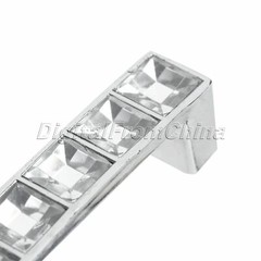 U-Shaped Diamond Crystal Knob Cabinet Kitchen Wardrobe Cupboard Pull Handle