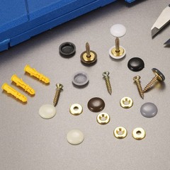 8Pcs 16.8mm Decorative Caps Cover Nails Zinc Alloy Screw Covers Caps Brown