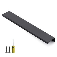 1 PCS 9.84 Inch 250mm Matte Black Finger Edge Pulls Cabinet Drawer Handles