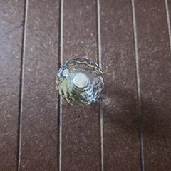 1.25 in Round Faceted Glass Crystal Knobs With polished brass Base-Jado hardware