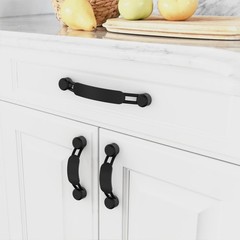 10 PCS Matte Black Cabinet Handles 5 Inch 128mm Pulls Kitchen Drawer Hardware