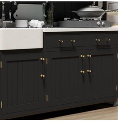 Cabinet Pulls Matte Black and Gold Cabinet Handles 6 Pack 7.5 Inch Kitchen Door