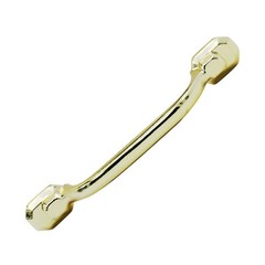 Hexa Style 3 In Hole Centers Traditional Brass Cabinet Pull / Handle ROKH370376B