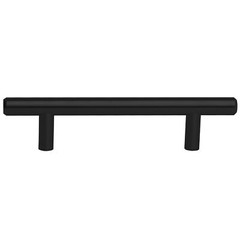 Rok Hardware Solid Metal Bar Pull Euro Style 3-3/4” (96mm) Center, Matte Black