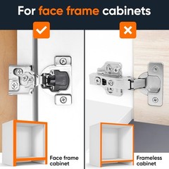 50 Pack(25 Pair) 1/2″ Overlay Soft Close Cabinet Hinges for Kitchen & Bath –