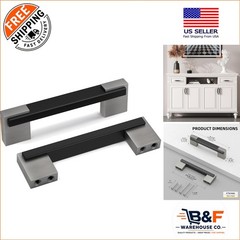 Elegant Rectangular Drawer Handles – Dual Tone 10 Pack for Stylish Updates
