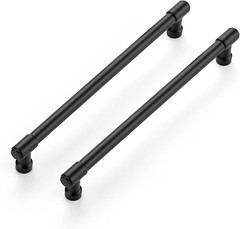 20 Pack 7-1/2 Inch Hole Center Solid Kitchen Cabinet Handles Matte Black Dresser