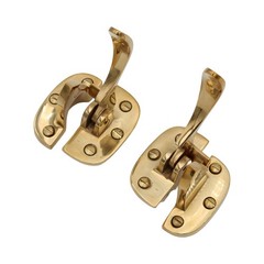 Left or Right Handed Ice Box Latch in Solid Brass for Antique Oak Refrigerator