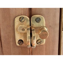 Vintage Brass Latch 4x4cm Cabinet Hardware Antique Decor