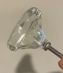 Oversize Clear Glass Furniture, Cabinet, Dresser Drawer Knobs Pulls