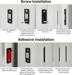 4 Pack Magnetic Drawer Latches with Double-Sided Adhesive for Easy Installation