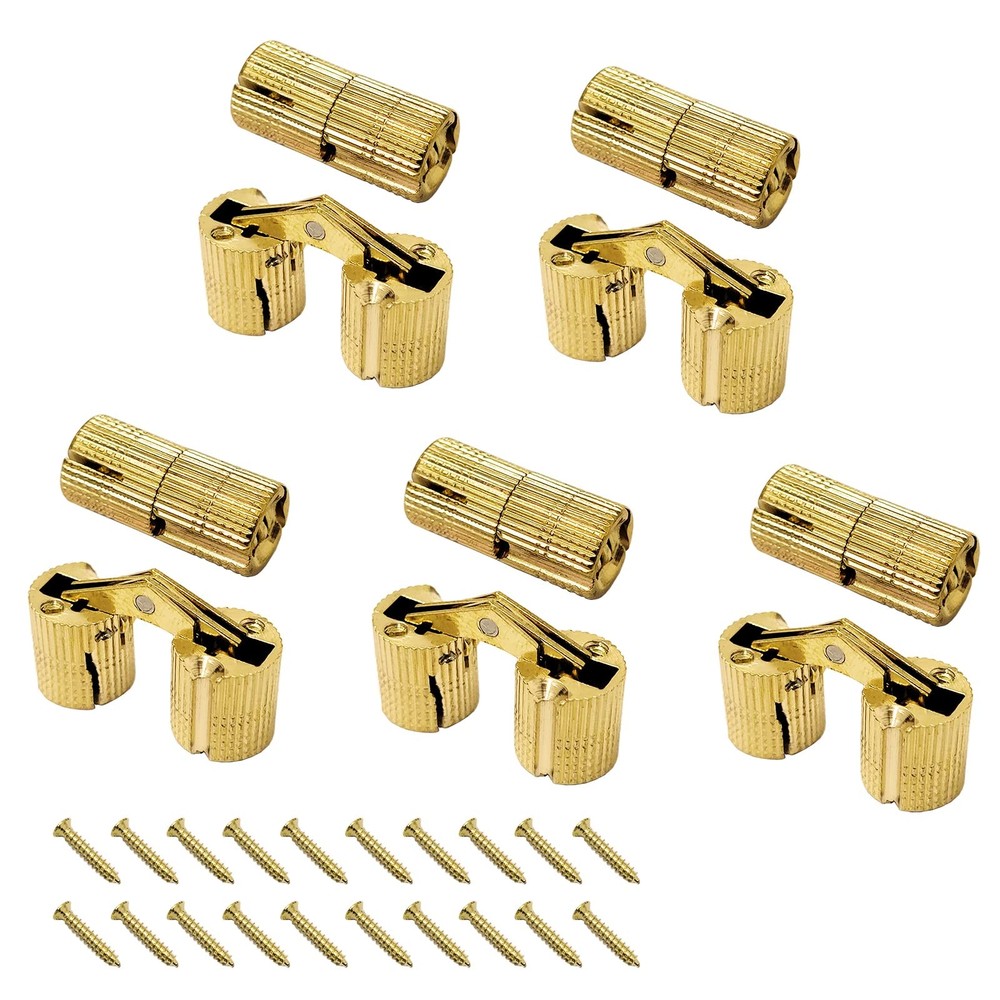 10pcs 0.55inch (14mm) Brass Barrel Hinges Hidden Invisible 14 mm,