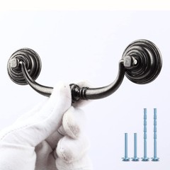 Shabby Chic Drawer Pulls Antique Black Drop Bail 4.25 Inch 108mm CC 6 PCS