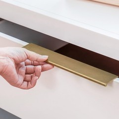 25 Pack 10inch(256mm) Champagne Bronze Edge Finger Pulls Cabinet Handles for …