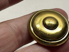 Vintage Lot (29) NOS KBC Round Brass Plated Drawer/Cabinet Fixed Knobs