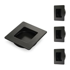 HOMOTEK Stainless Steel Flush Handles, 23/4 Inch Square Recessed Sliding Clos…